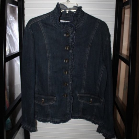 Coldwater Creek Dark Blue Jean Jacket - Picture 2 of 15